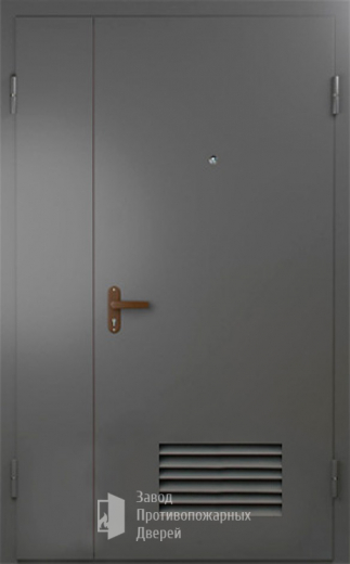 Фото двери «Техническая дверь №7 полуторная с вентиляционной решеткой» в Павловскому Посаду