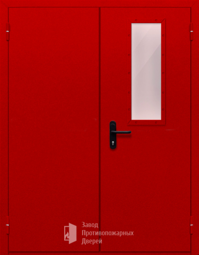 Фото двери «Двупольная со стеклом (красная)» в Павловскому Посаду