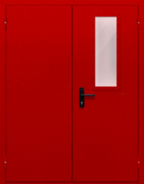 Фото двери «Двупольная со стеклом (красная)» в Павловскому Посаду