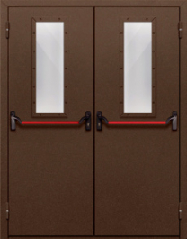 Фото двери «Двупольная со стеклом и антипаникой №68» в Павловскому Посаду