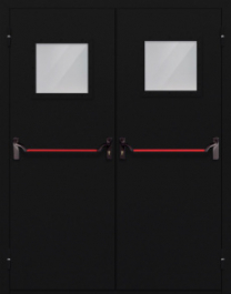 Фото двери «Двупольная со стеклом и антипаникой №54» в Павловскому Посаду