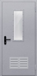 Фото двери «Однопольная со стеклом и решеткой» в Павловскому Посаду