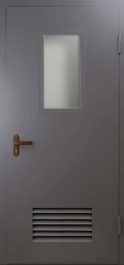 Фото двери «Техническая дверь №5 со стеклом и решеткой» в Павловскому Посаду