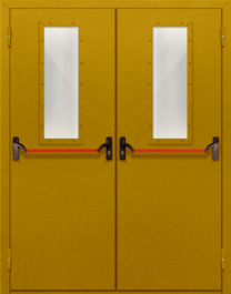 Фото двери «Двупольная со стеклом и антипаникой №65» в Павловскому Посаду